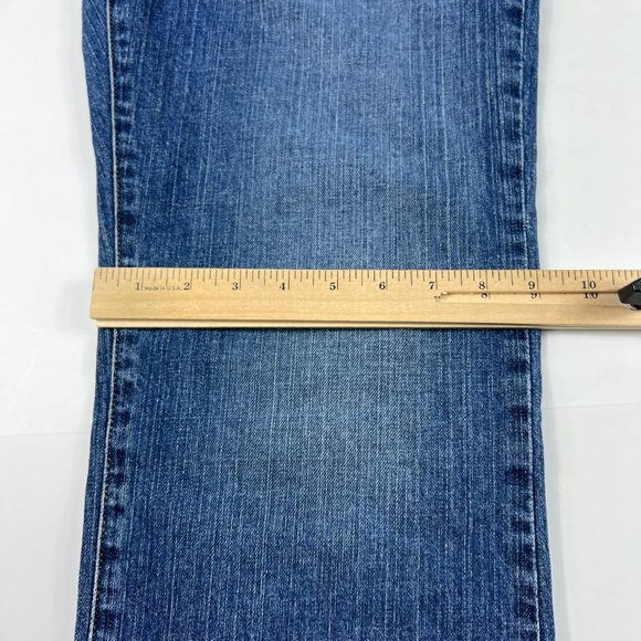 Lucky Brand Jean Women 30 Classic Fit Baby Boot Blue Faded Whisker Stretch Denim - Picture 13 of 16